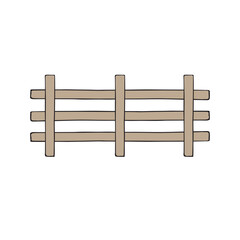 Vector hand drawn doodle sketch colored fence isolated on white background