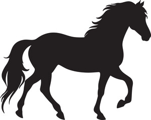 Obraz na płótnie Canvas Horse Silhouette Vector Illustration White Background