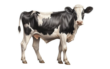 Contrast Cow Chronicles on Transparent Background