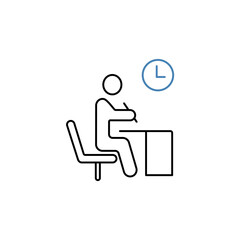 examination concept line icon. Simple element illustration. examination concept outline symbol design.