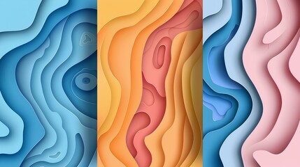 Abstract Colorful Wave Pattern Background Texture