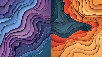 Artistic Water Wave Background with Seamless Pattern Design