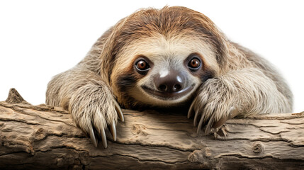 Fototapeta premium Serene Sloth on Transparent Background