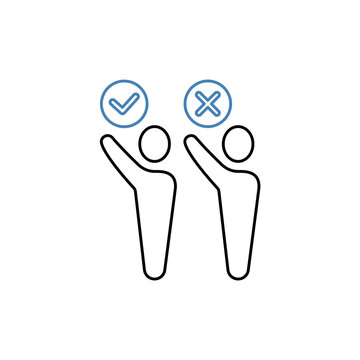recommend clip art: answer concept line icon. Simple element illustration. answer concept outline symbol design.