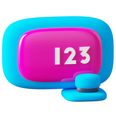 3D Icon Blackboard Illustration