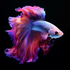 Fototapeta premium Fancy fighting fish are native to Thailand and are commonly raised for their beauty.