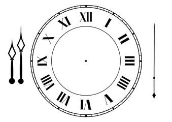 時計の文字盤(針つき)