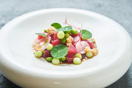 salad in Fine dining restaurant