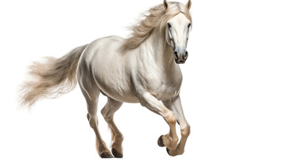 Obraz na płótnie Canvas White Horse's Majestic Presence on Transparent Background