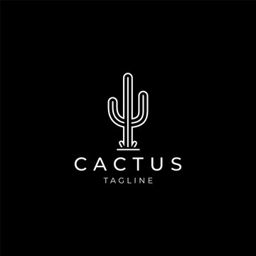 Cactus logo vector icon design template