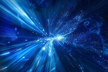 Obraz premium Future technology big data 3D background. Network data particles concept illustration