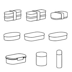 弁当箱線画セット