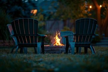 Fire Pit With Two Chairs