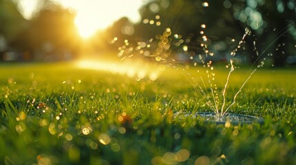 Bright Sunlight Filtering Through Grass