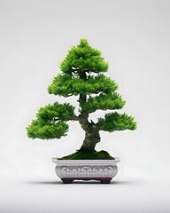 bonsai tree isolated on white