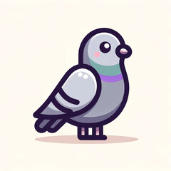 Friendly City Pigeon Cartoon Character