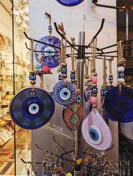 Evil eye trinkets for sale in Istanbul