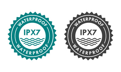 Obraz premium IPX7 waterproof protection badge illustration