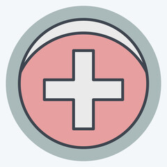Icon Pharmacy. related to Medical symbol. color mate style. simple design editable. simple illustration