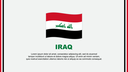 Iraq Flag Abstract Background Design Template. Iraq Independence Day Banner Social Media Vector Illustration. Iraq Design