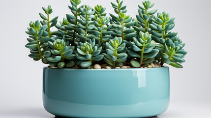 A jade succulent plant showcased against a pure white background