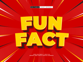 fun fact editable text effect
