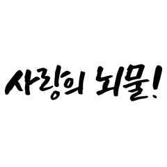 캘리그라피 사랑의 뇌물