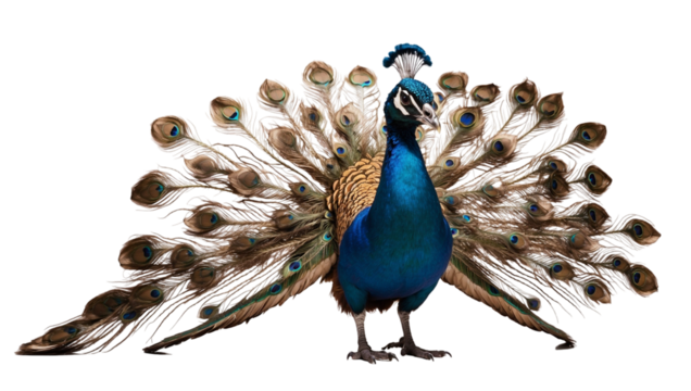 peacock isolated on white