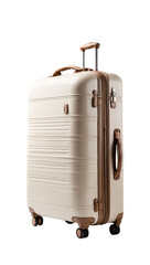 White suitcase isolated on transparent background