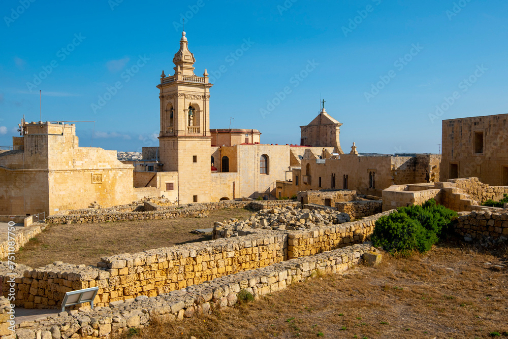 Poster the victoria citadel on gozo island - malta