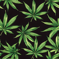 marijuana leaf background    ,Ai generative 