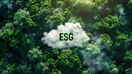 ESG environmental, social and corporate governance concept, earth nature background