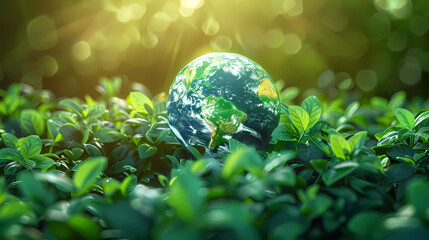 ESG environmental, social and corporate governance concept, earth nature background