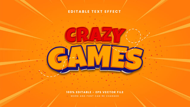 Editable text effects - premium vector 3d style for game title