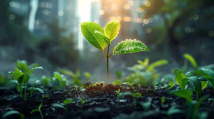 ESG environmental, social and corporate governance concept, earth nature background - obrazy, fototapety, plakaty
