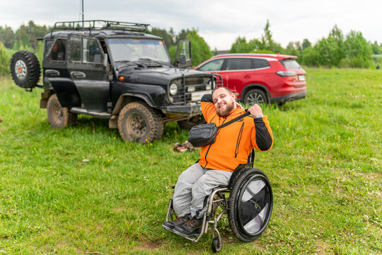 handicaped man outdoors activity
