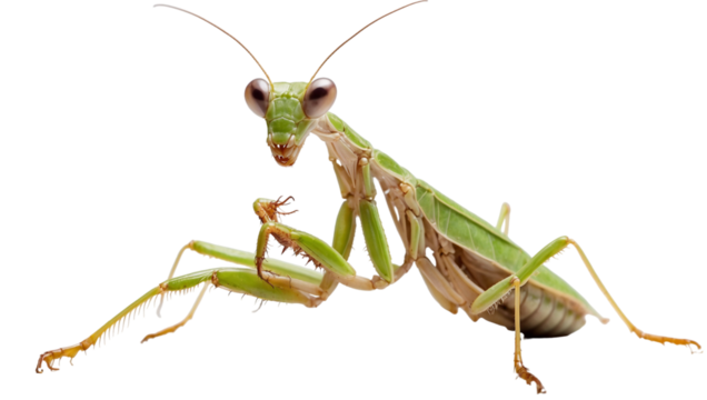 praying mantis isolated on transparent background
