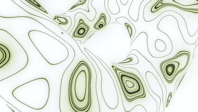 Stream moving with distorted pattern of circular lines. Design. Plasma pattern with lines in moving stream. Abstract bending of flow with moving circular pattern of lines