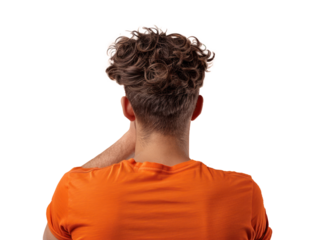 Thinking man from the back