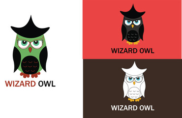Wizard owl logo, owl logo, wise owl logos