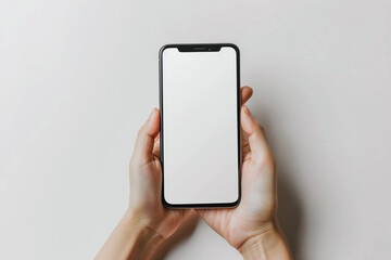 Smartphone Mockup on Hand created with Generative AI