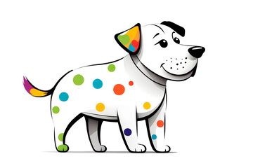 Colorful illustration dog