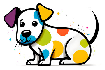 Colorful illustration dog