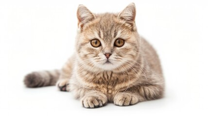 A crouching cat, poised and alert, ready for action