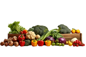 Organic Markets: AI is being used to create online platforms for organic farming, such as online markets, product tracking platforms. Isolated on a transparent background.