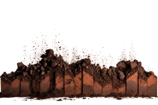 The graph shows changes in the soil's water holding capacity. Water retention in the soil To solve the problem of soil deterioration Isolated transparent background