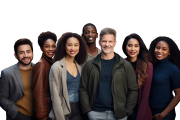A group of people from different nationalities such as Asian, European, African American, represents unity and unity. Modern business that wants to showcase diversity Take