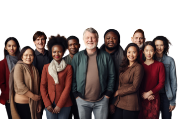 A group of people from different nationalities such as Asian, European, African American, represents unity and unity. Modern business that wants to showcase diversity Take