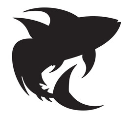 Albacore Silhouette Stock Vector Illustration.