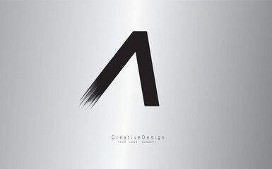 A letter logo design template vector